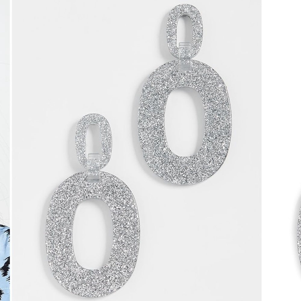 Simon Miller S750 Oval Silver Glitter Earrings